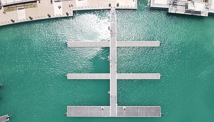 Construction of Marassi Marina Prefabricated Aluminium Pontoons