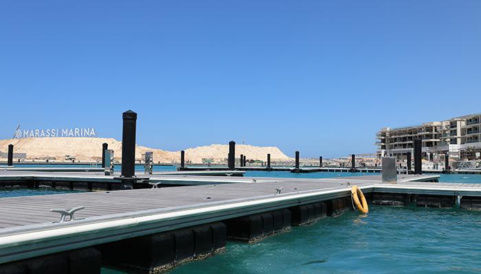 Construction of Marassi Marina Prefabricated Aluminium Pontoons