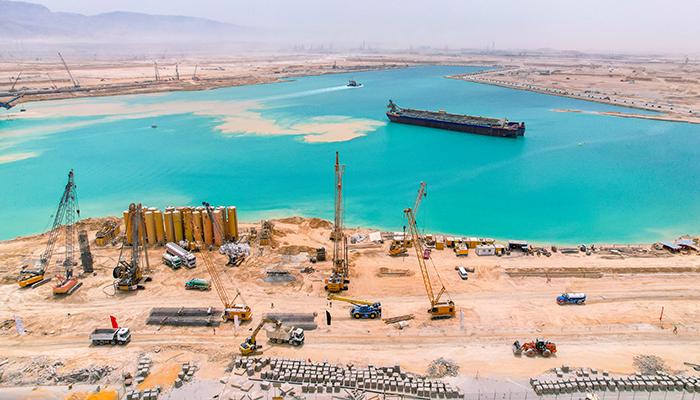 Western Edge Retaining Wall 480m for Basin 2, Al Sokhna Seaport
