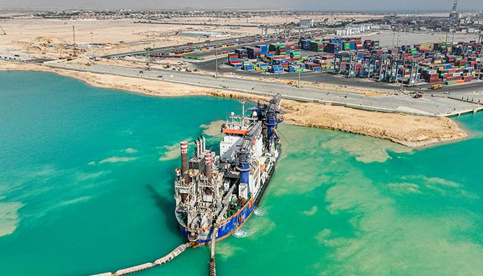 Western Edge Retaining Wall 480m for Basin 2, Al Sokhna Seaport