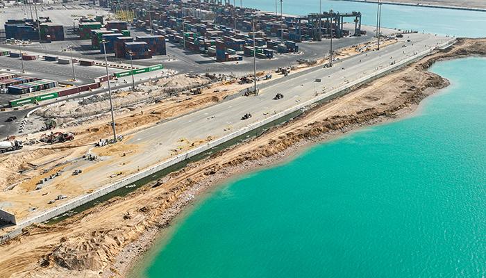 Western Edge Retaining Wall 480m for Basin 2, Al Sokhna Seaport