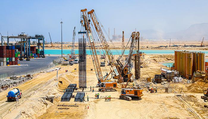 Western Edge Retaining Wall 480m for Basin 2, Al Sokhna Seaport
