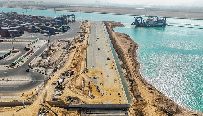 Western Edge Retaining Wall 480m for Basin 2, Al Sokhna Seaport