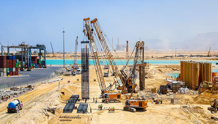 Western Edge Retaining Wall 480m for Basin 2, Al Sokhna Seaport