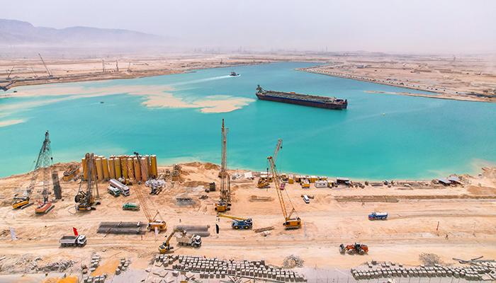 Western Edge Retaining Wall 480m for Basin 2, Al Sokhna Seaport